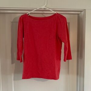 LOFT Red Long Sleeve Tee